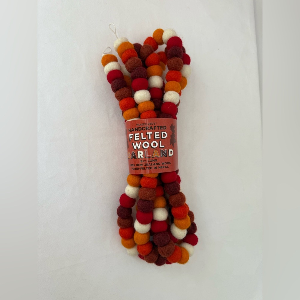 Trader Joes Felted Wool Garland